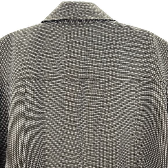 Studio I Womans size 20W Open Front Blazer Brown & White Twill Cropped Lined NEW - Picture 5 of 8